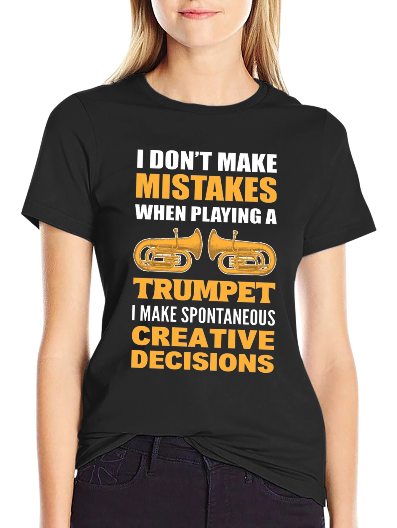 Funny Trumpet Player T-Shirt: Spontaneous Creative Decisions