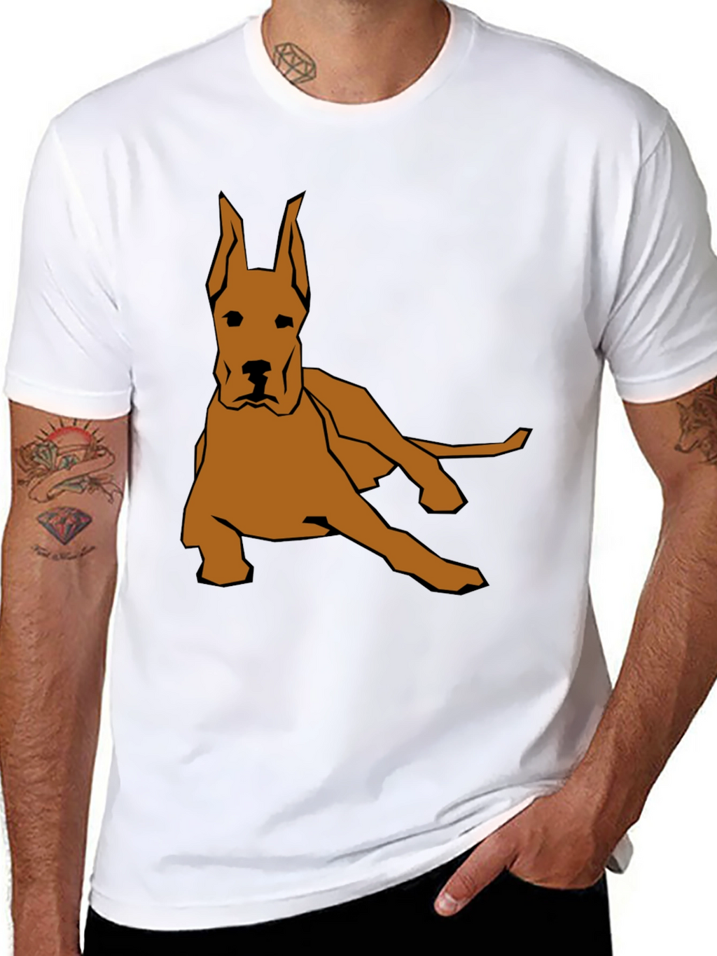 Dog Graphic Tee - Mens Black T-Shirt