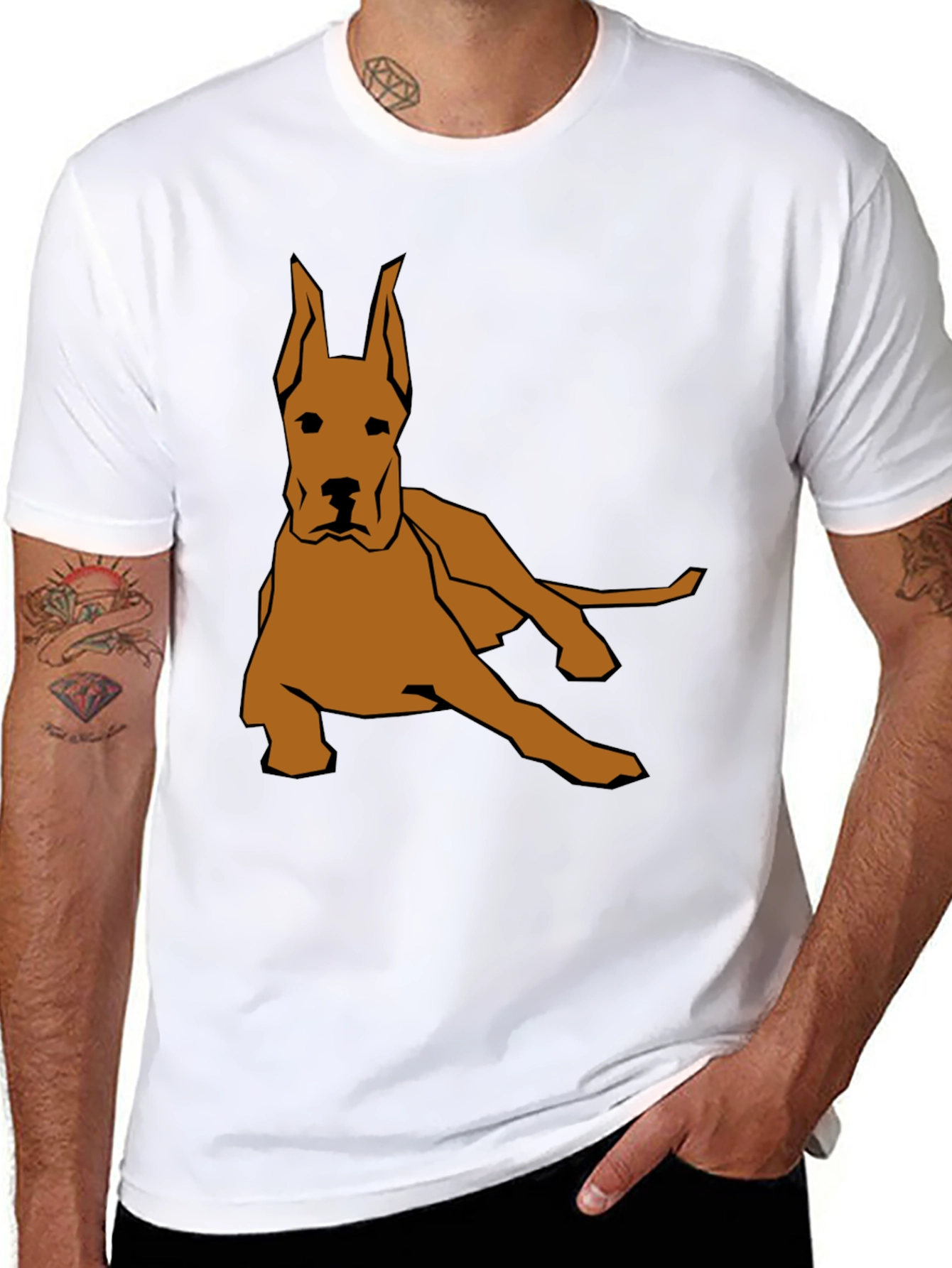 Dog Graphic Tee - Mens Black T-Shirt