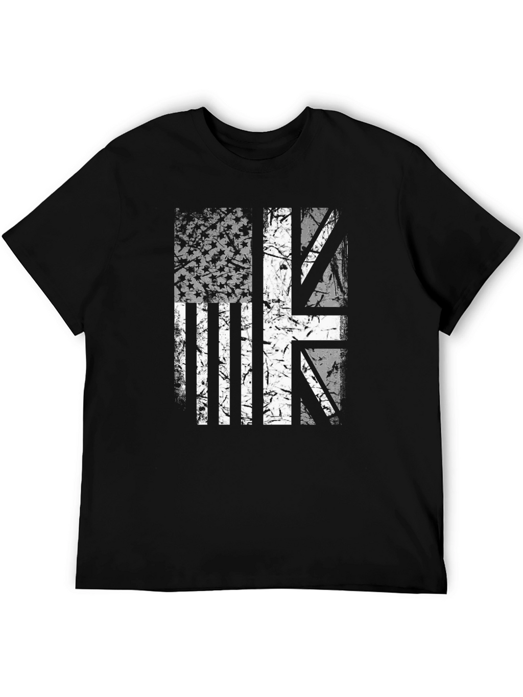 USA & UK Flag Graphic Print Tee