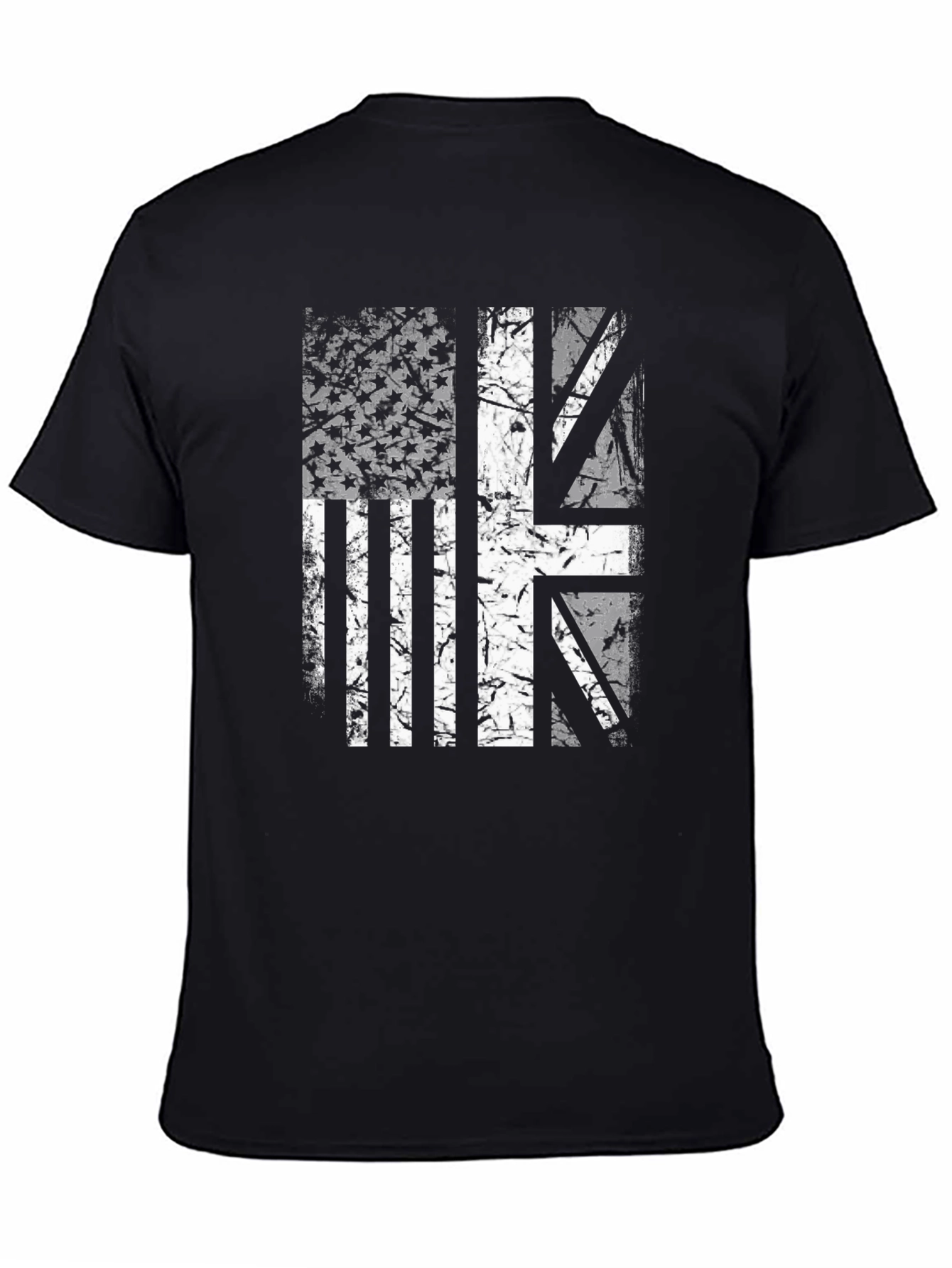 USA & UK Flag Graphic Print Tee