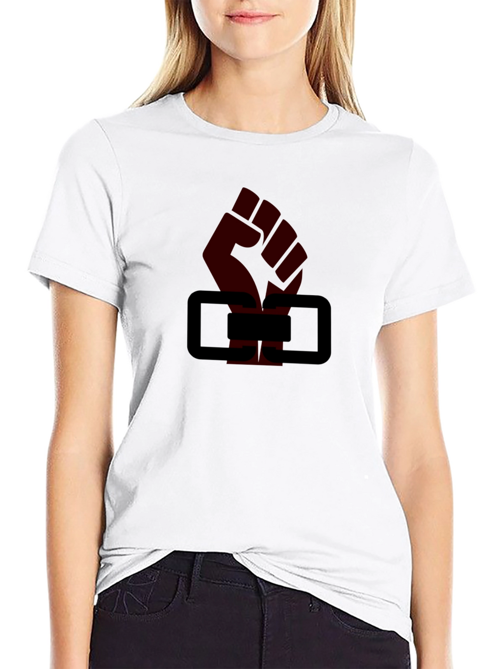 Black Fist & Blocks Graphic T-Shirt