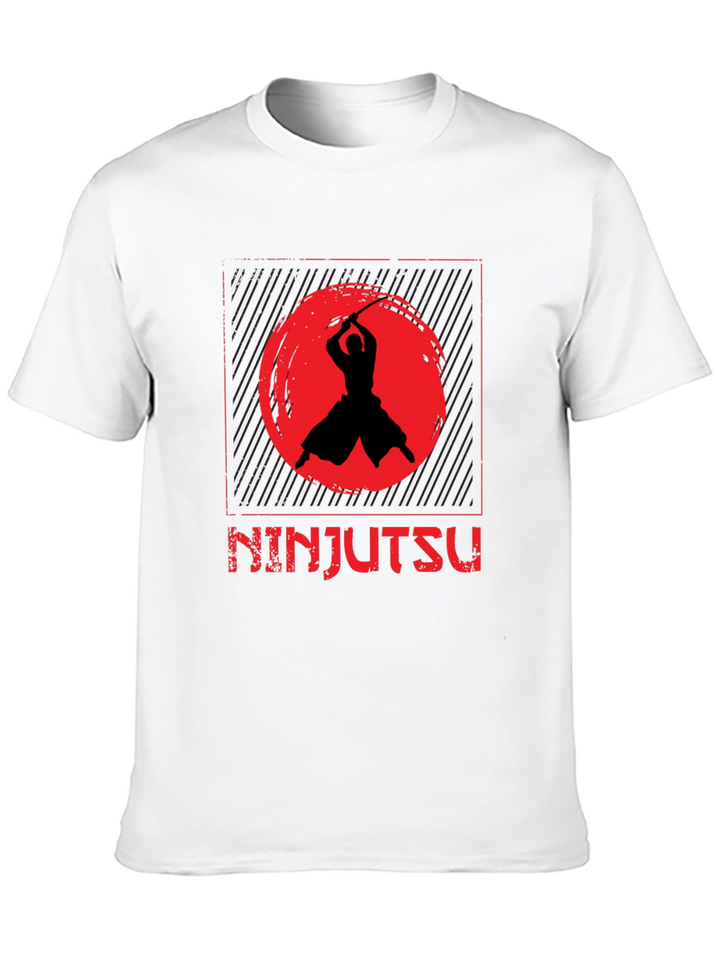 Ninjutsu Black T-Shirt - Samurai Warrior Design