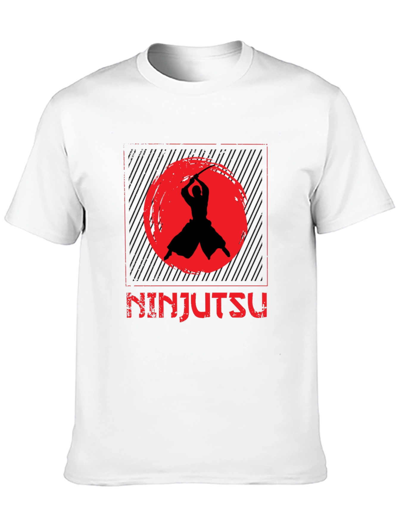 Ninjutsu Black T-Shirt - Samurai Warrior Design