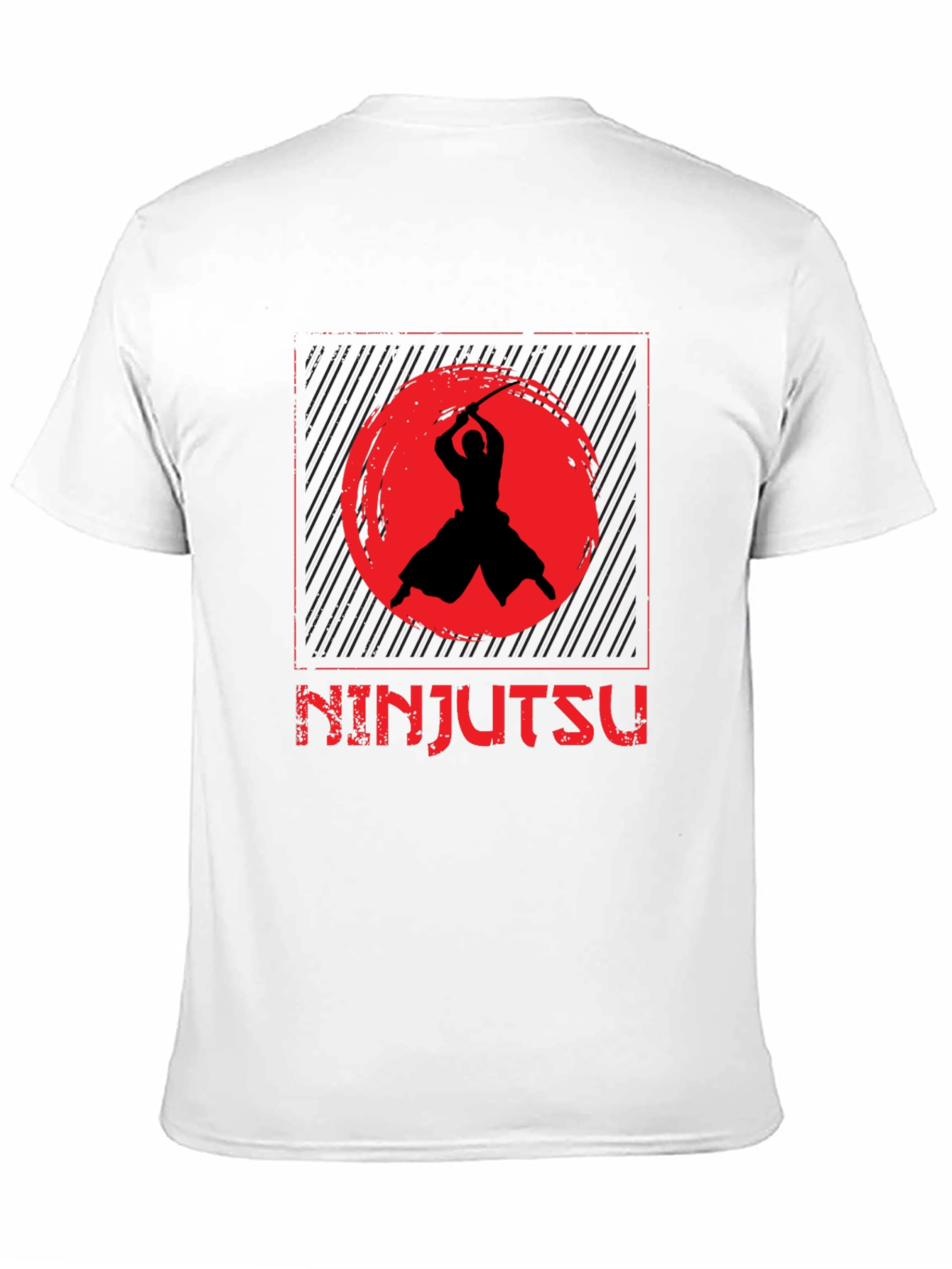 Ninjutsu Black T-Shirt - Samurai Warrior Design