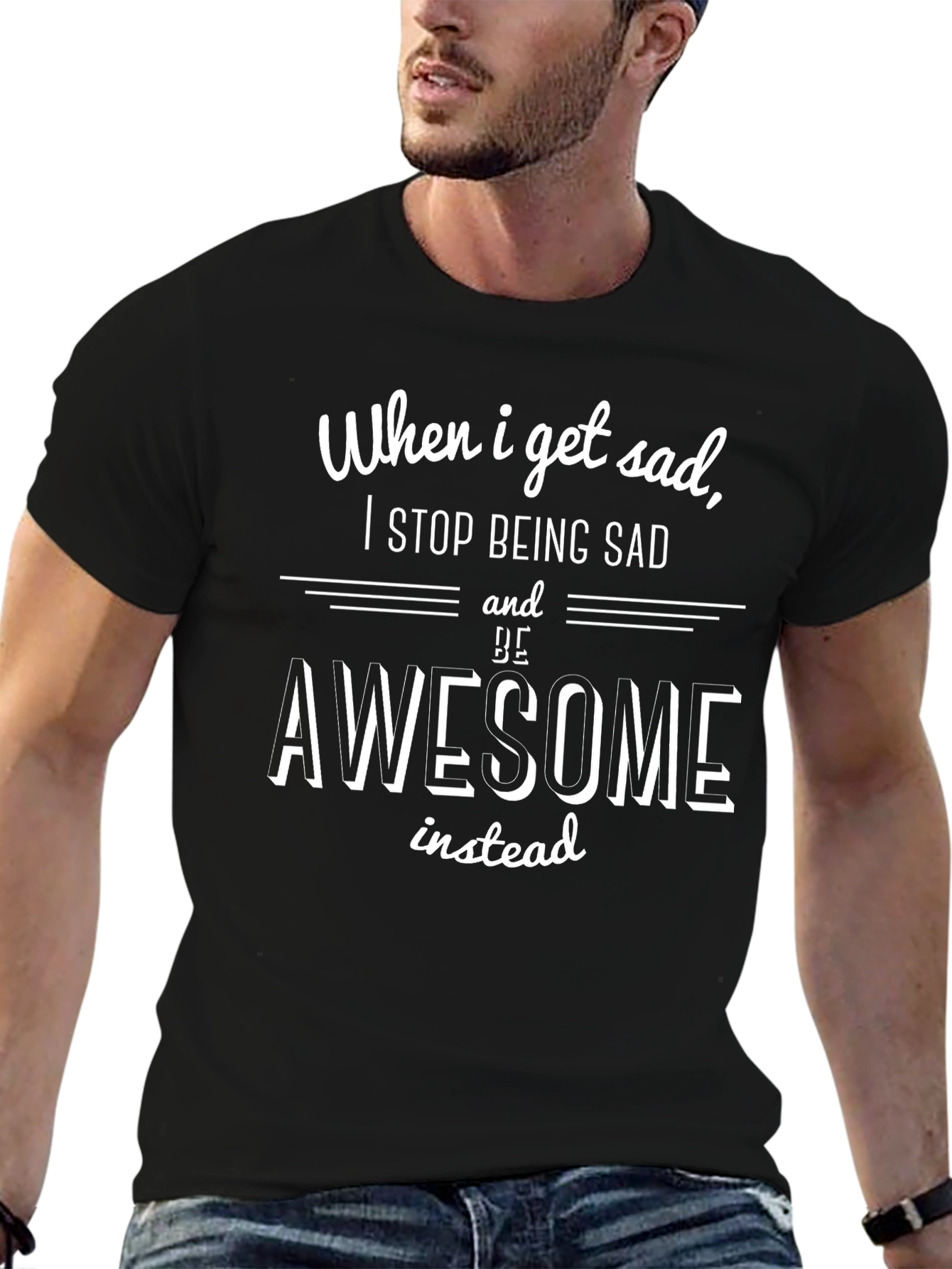 Awesome Instead T-Shirt | Trendy Mens Graphic Tee