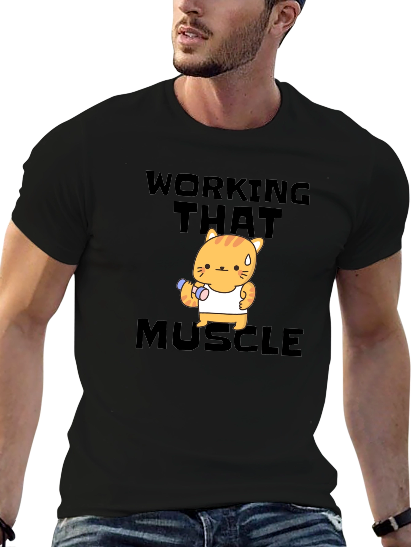 Workout Cat T-Shirt - Muscle Power!