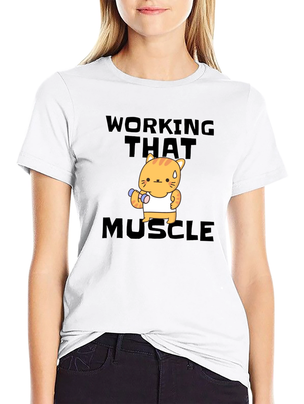 Workout Cat T-Shirt - Muscle Power!