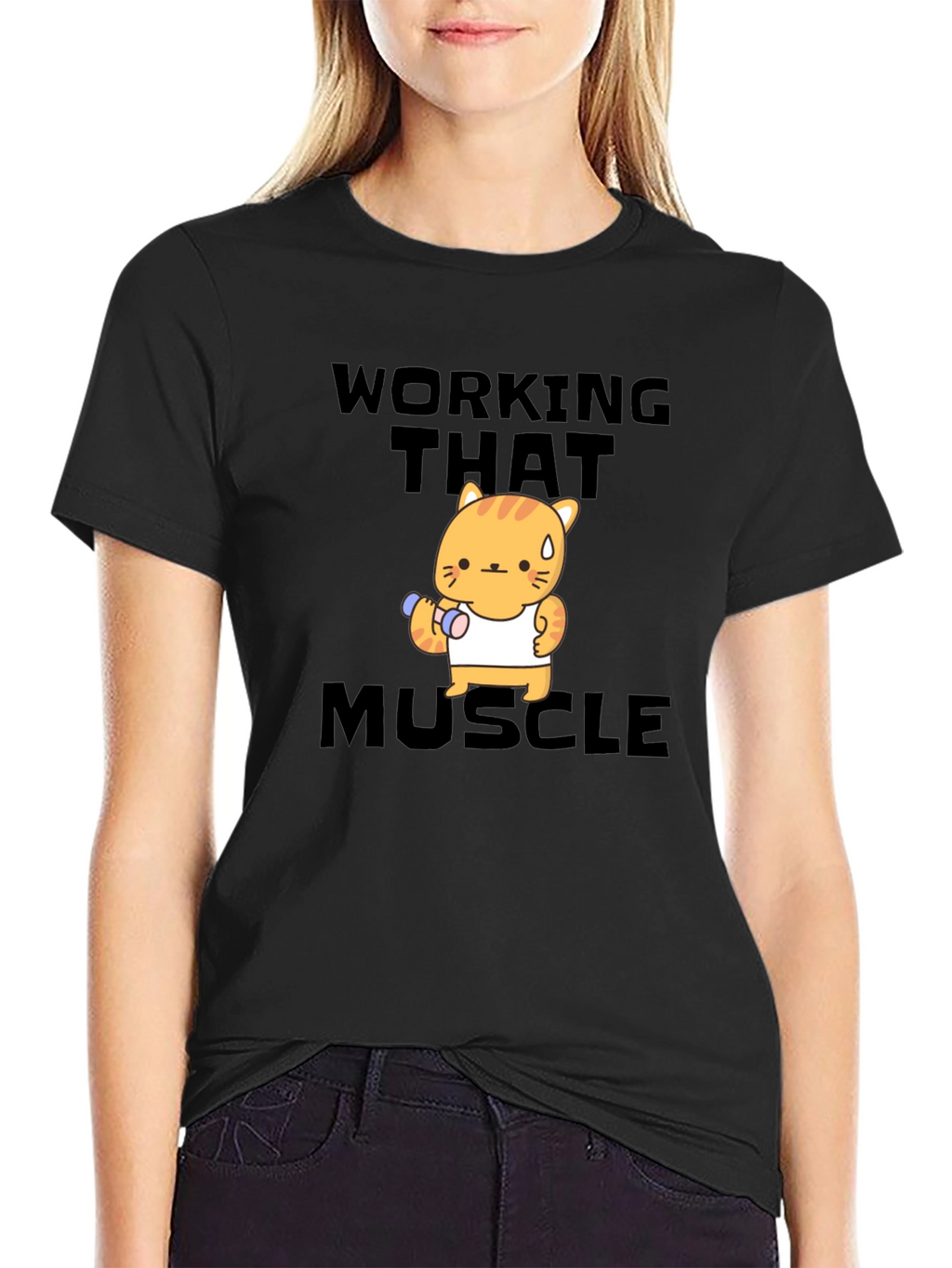 Workout Cat T-Shirt - Muscle Power!