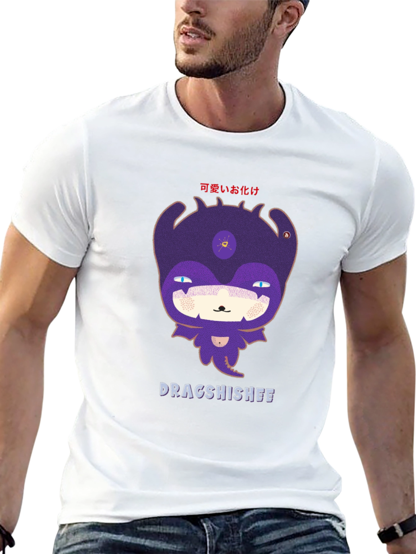 Dragshishee Graphic Tee - Black Cotton Blend