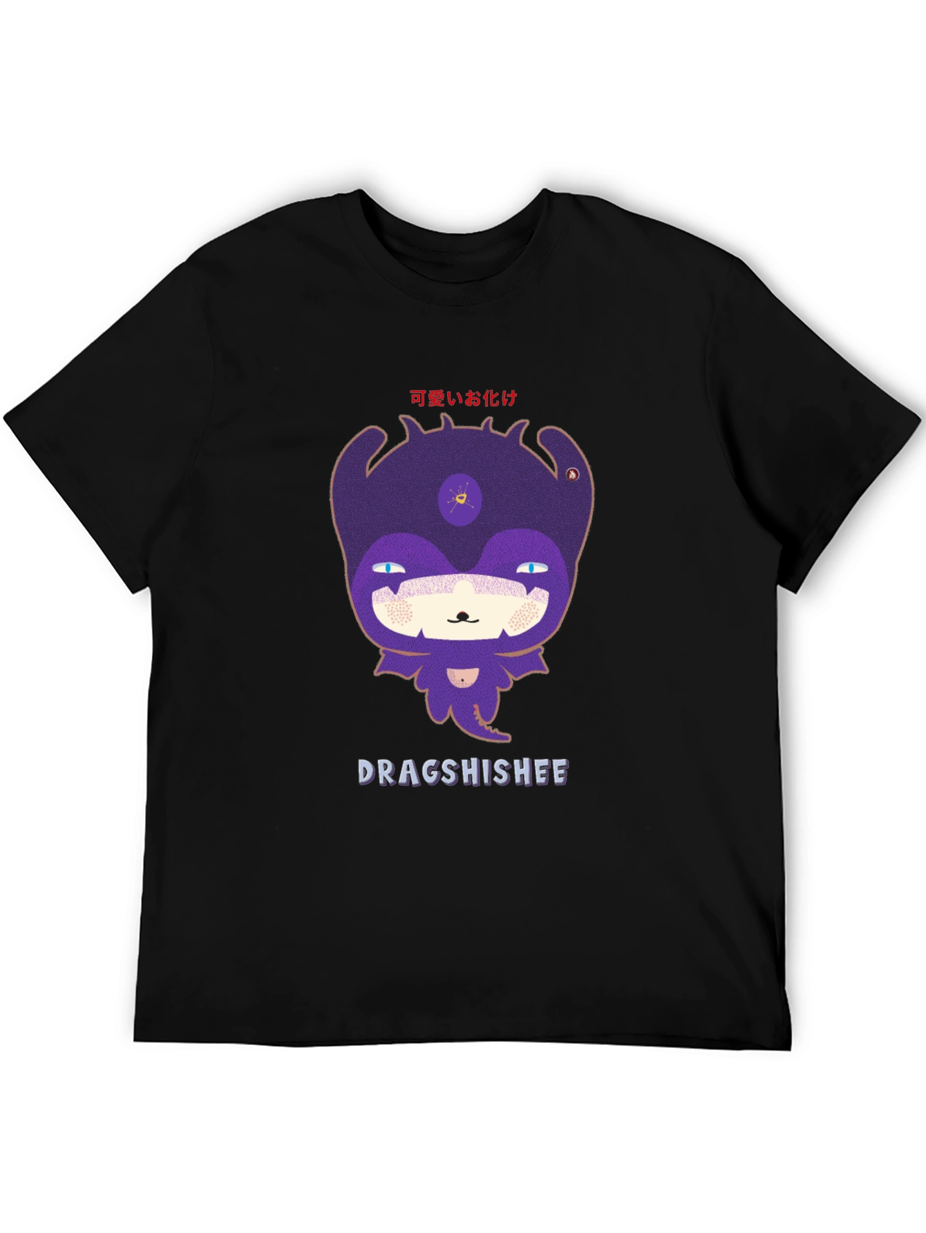 Dragshishee Graphic Tee - Black Cotton Blend