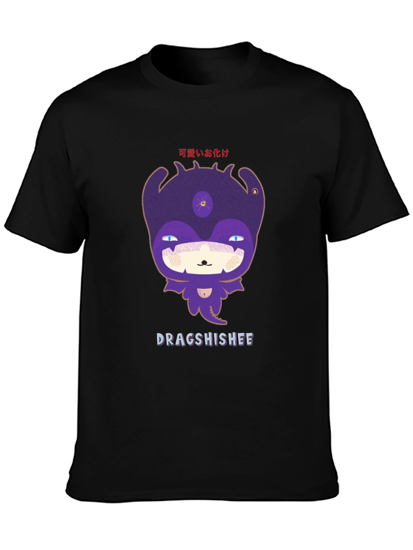 Dragshishee Graphic Tee - Black Cotton Blend