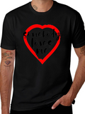 Somebody Loves Me T-Shirt - Black with Red Heart