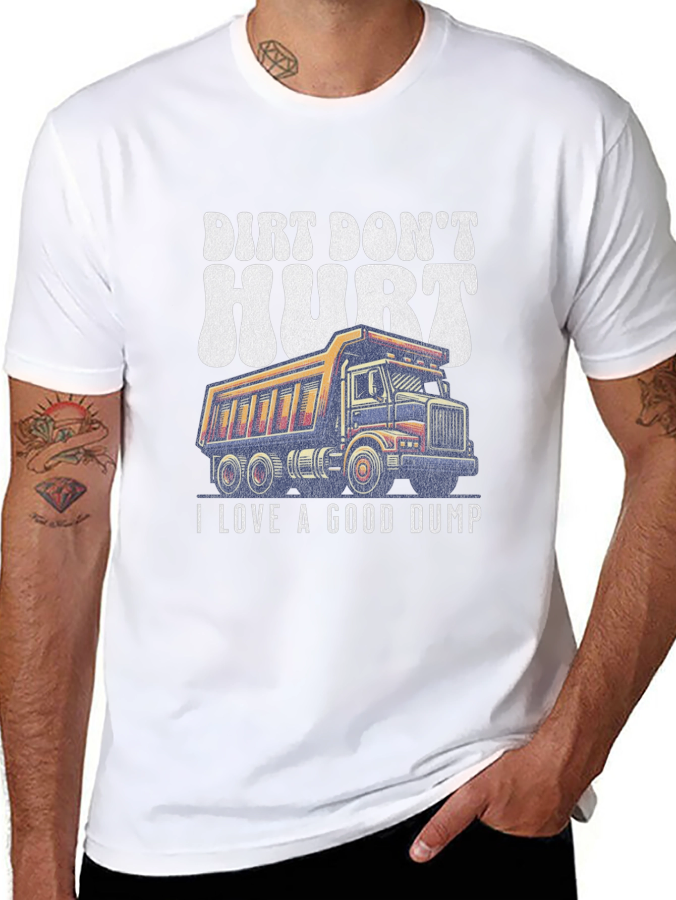 Dirt Dont Hurt Dump Truck Graphic Tee