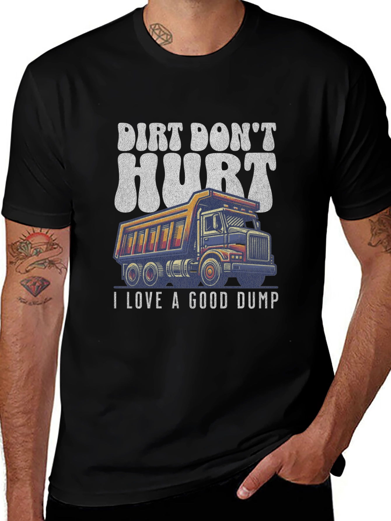 Dirt Dont Hurt Dump Truck Graphic Tee