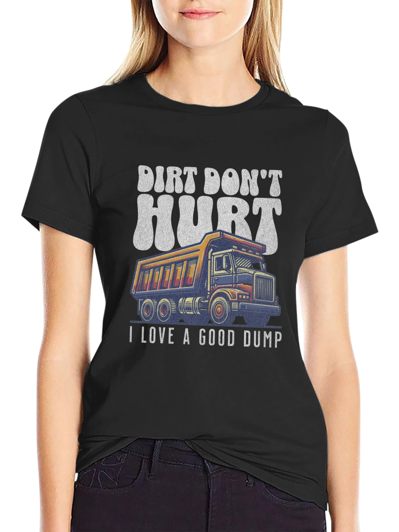 Dirt Dont Hurt Dump Truck Graphic Tee