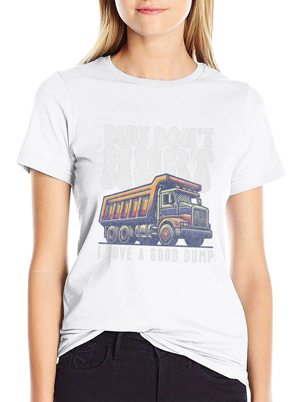 Dirt Dont Hurt Dump Truck Graphic Tee