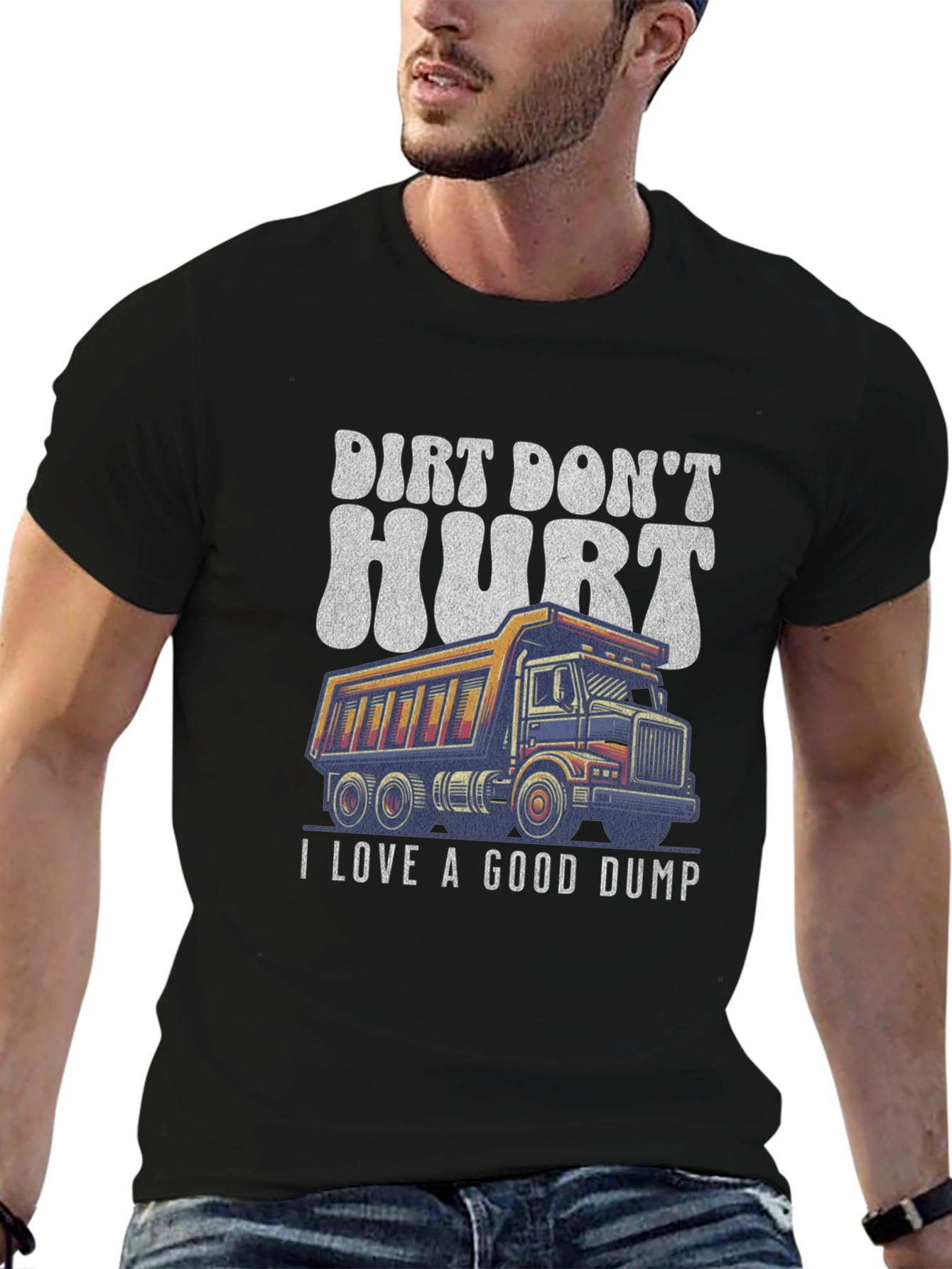 Dirt Dont Hurt Dump Truck Graphic Tee