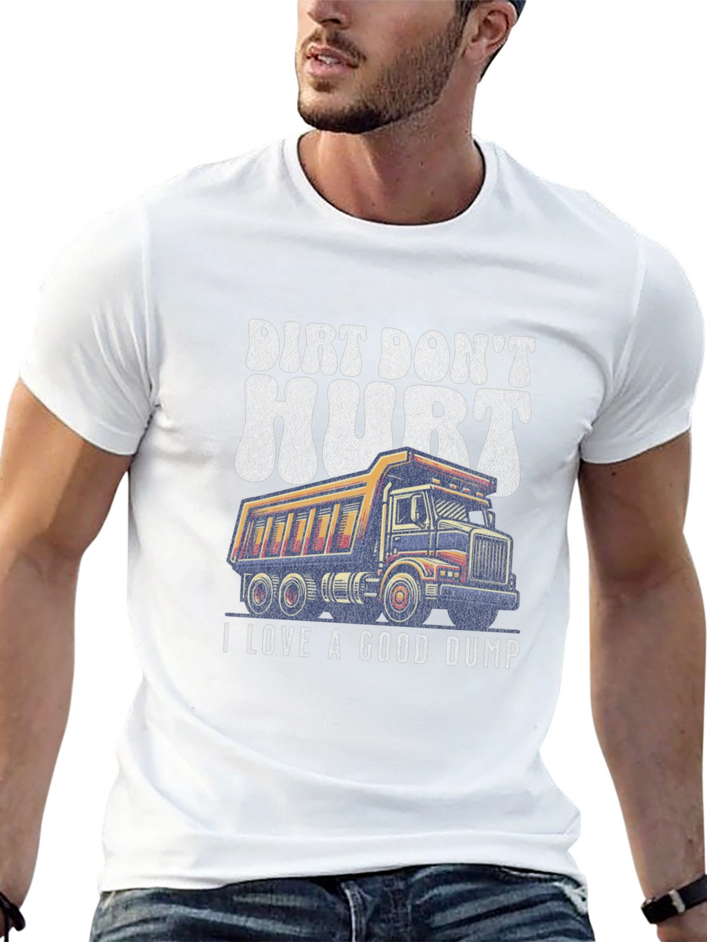 Dirt Dont Hurt Dump Truck Graphic Tee