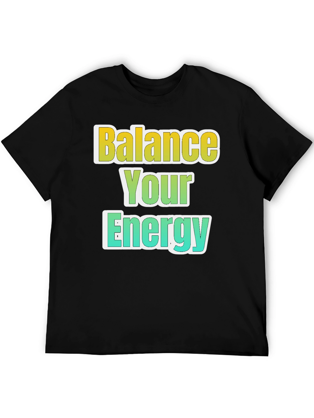 Balance Your Energy Black Graphic Tee