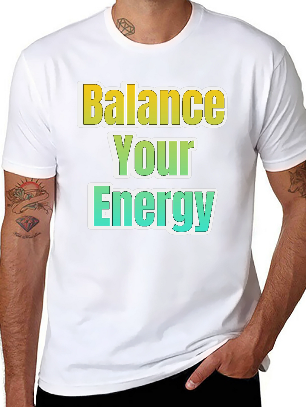 Balance Your Energy Black Graphic Tee