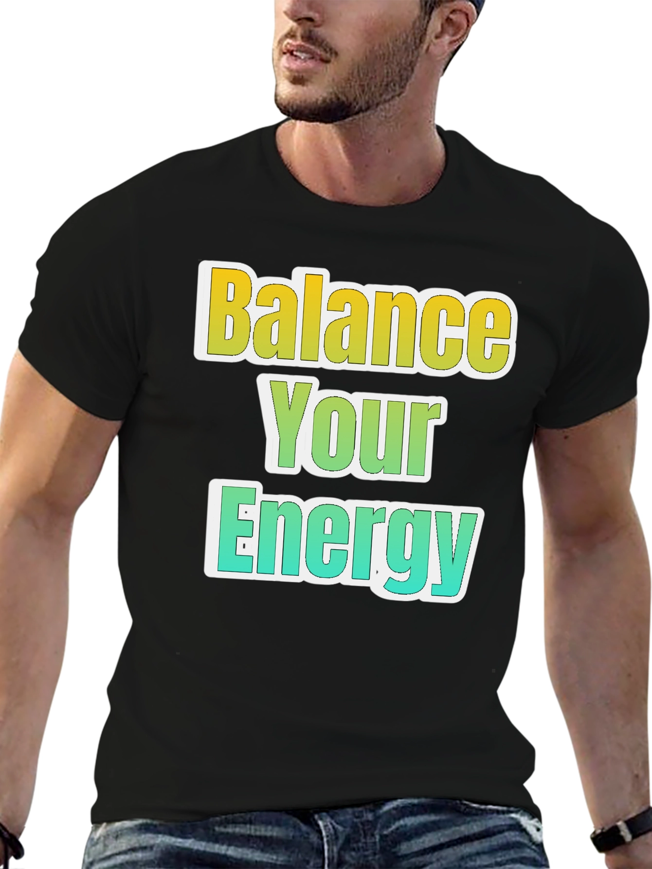 Balance Your Energy Black Graphic Tee