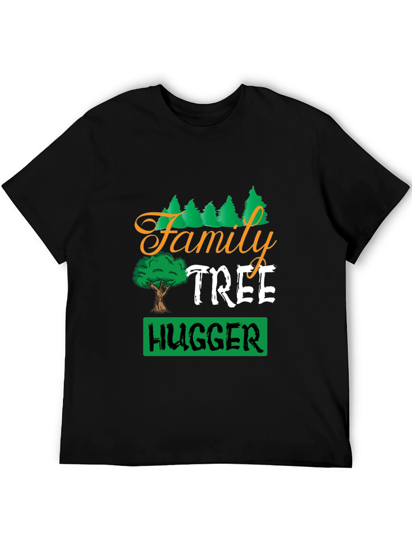Family Tree Hugger Black T-Shirt