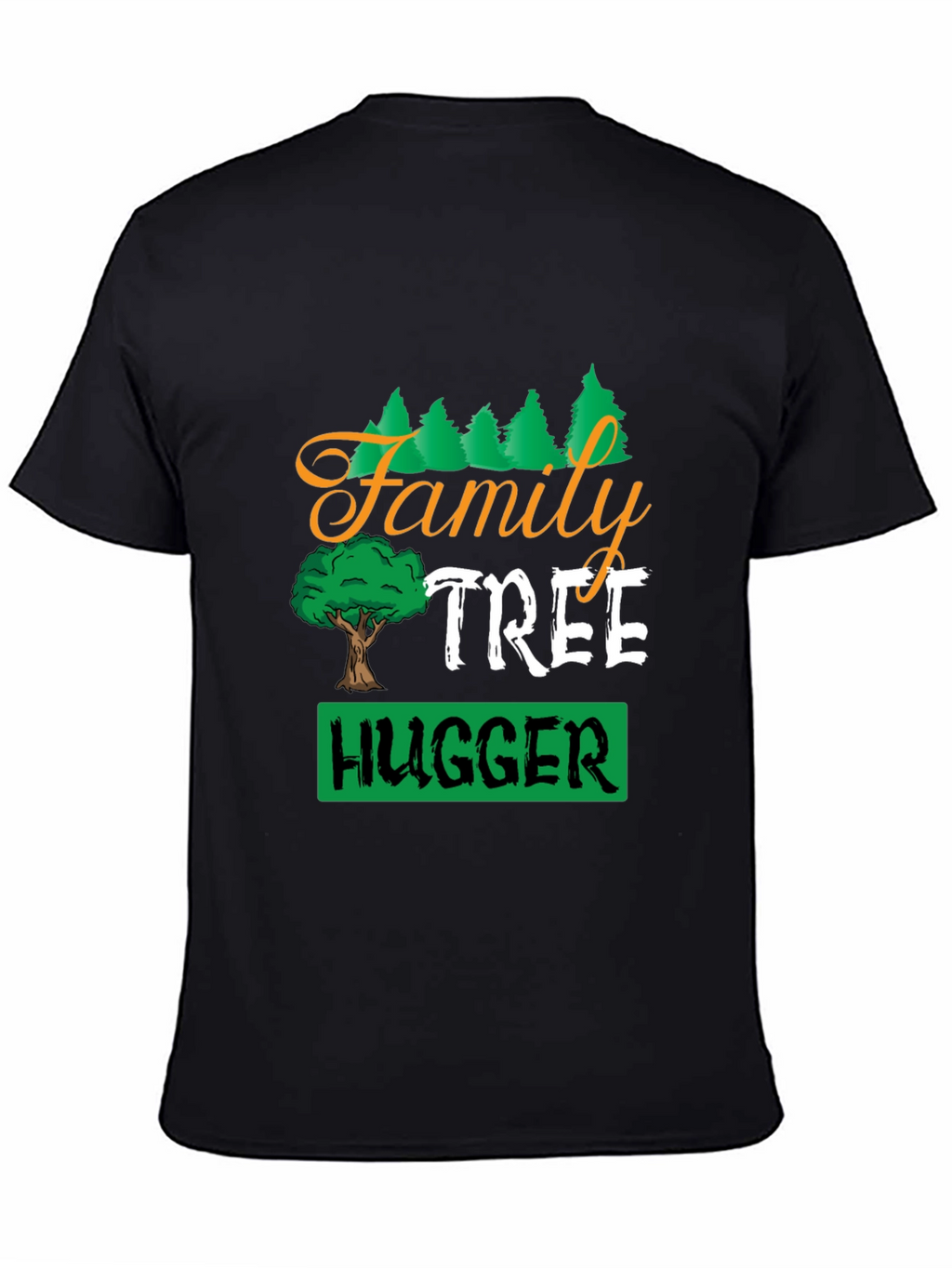 Family Tree Hugger Black T-Shirt