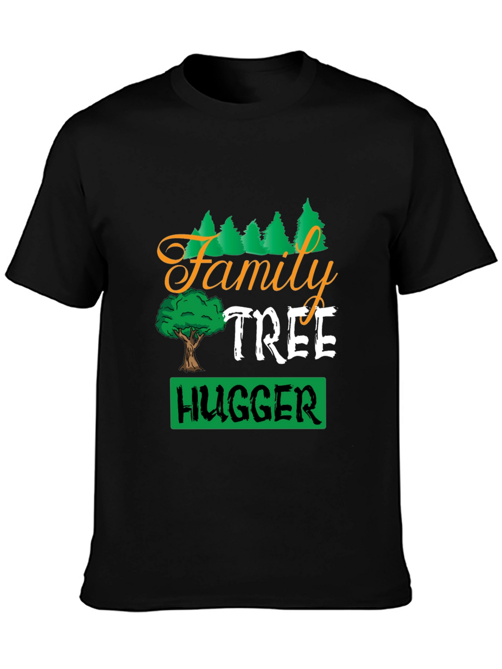 Family Tree Hugger Black T-Shirt