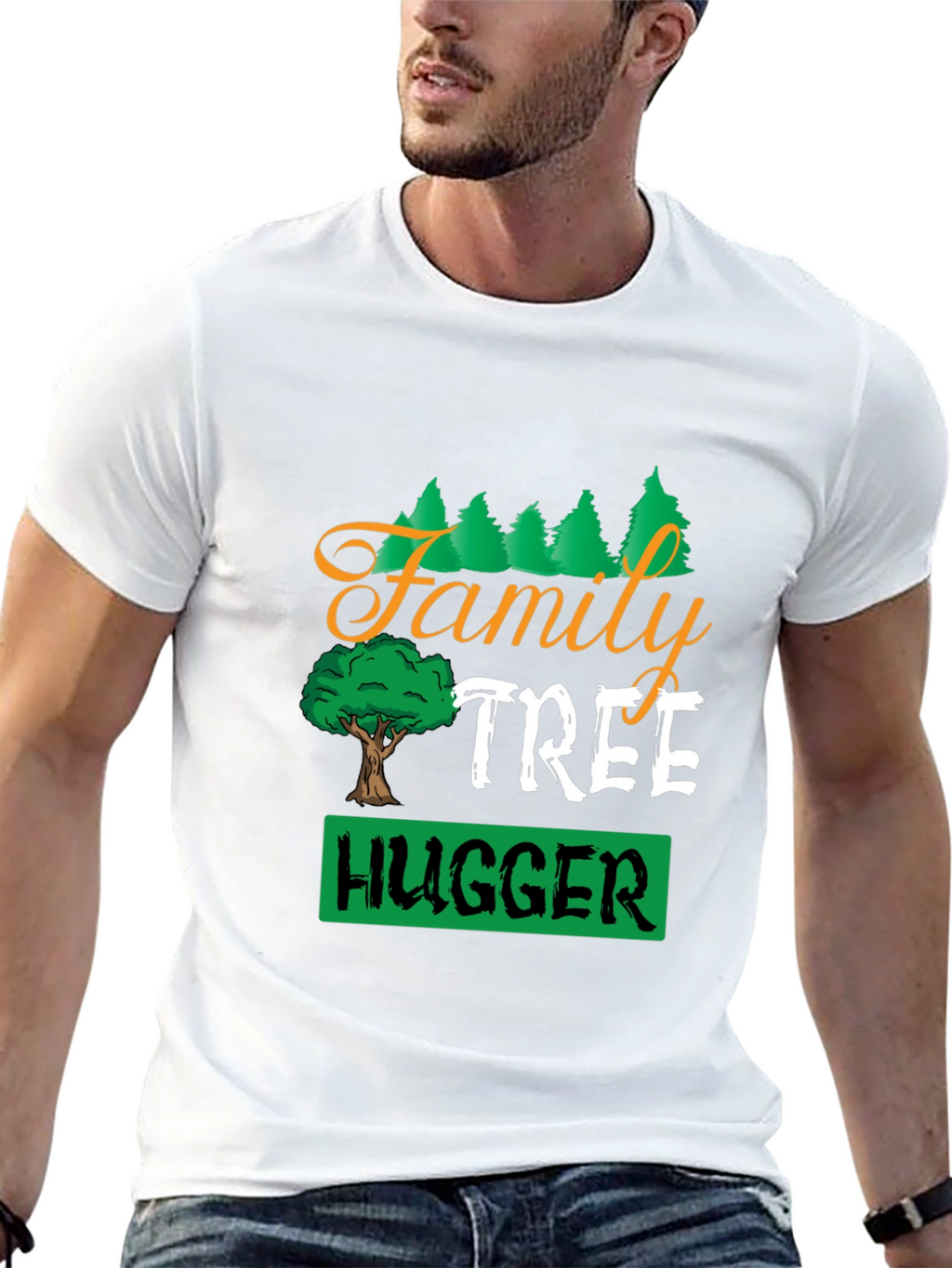 Family Tree Hugger Black T-Shirt