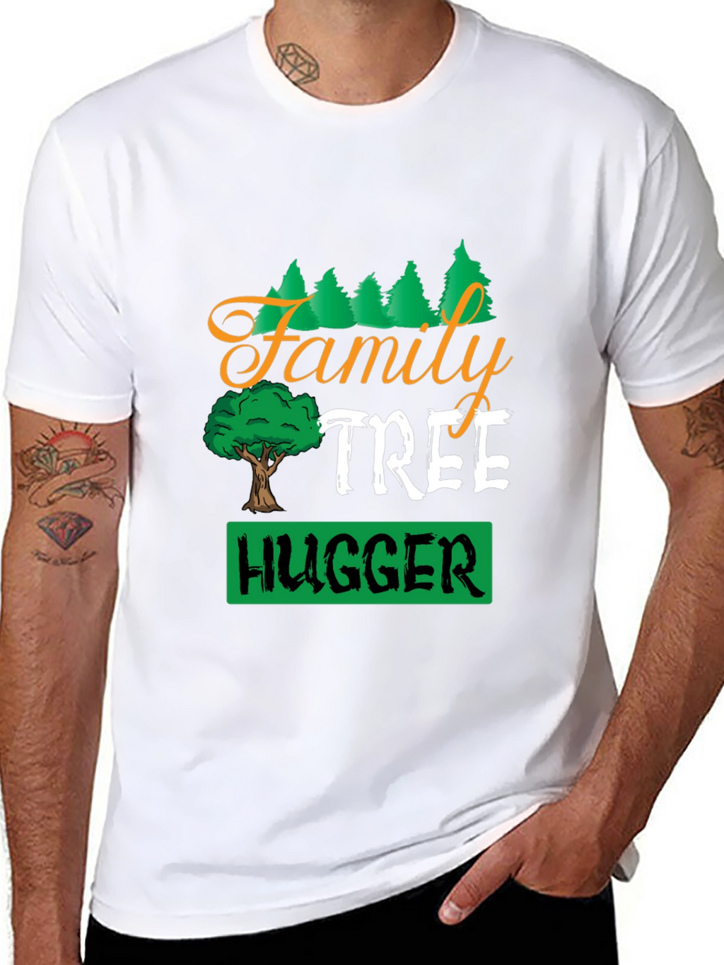 Family Tree Hugger Black T-Shirt