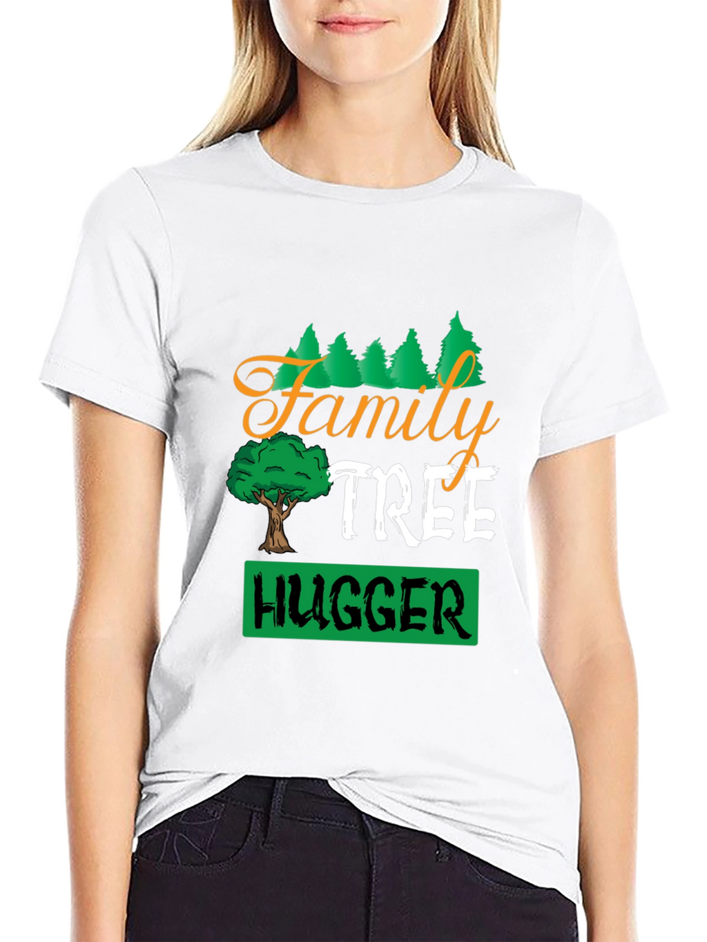 Family Tree Hugger Black T-Shirt
