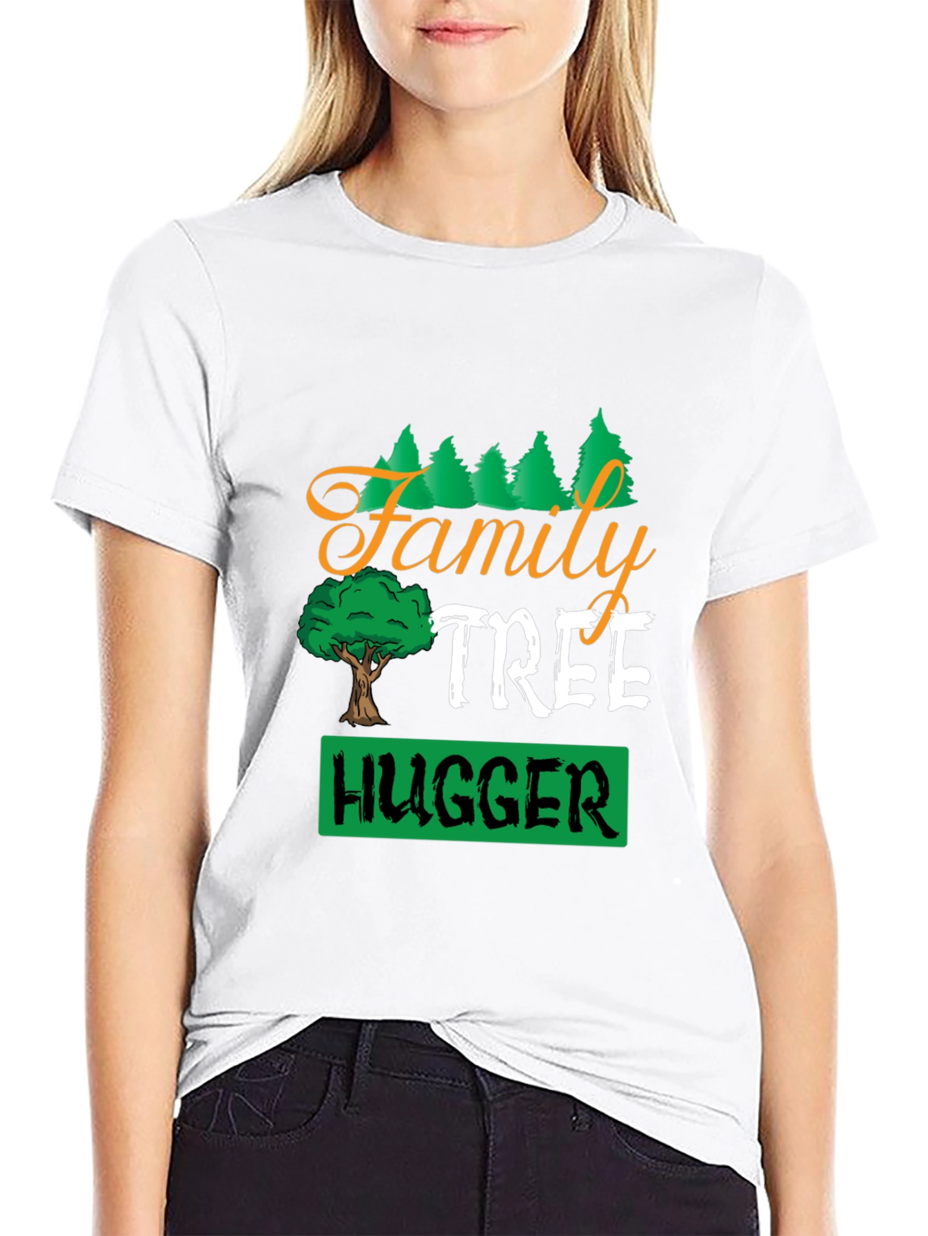Family Tree Hugger Black T-Shirt