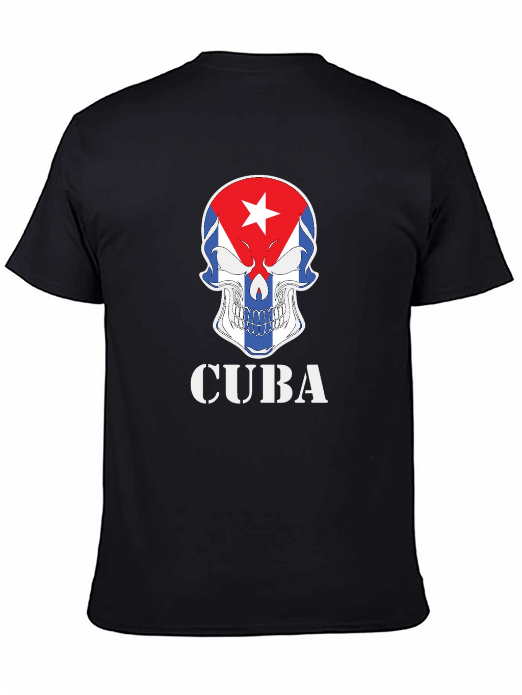 Cuba Skull Graphic T-Shirt - Patriotic Pride