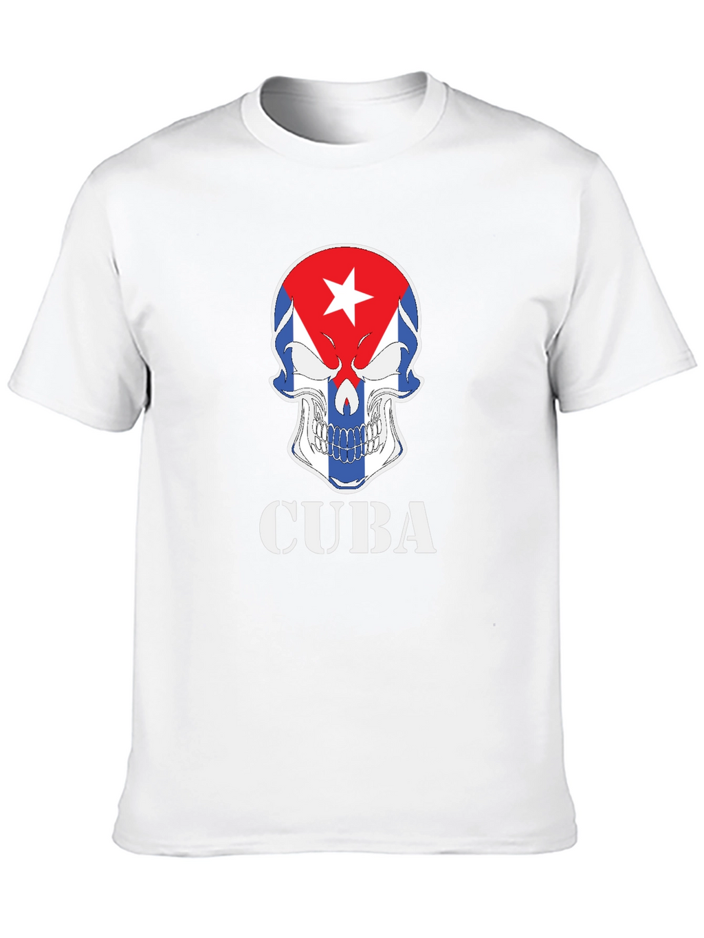 Cuba Skull Graphic T-Shirt - Patriotic Pride
