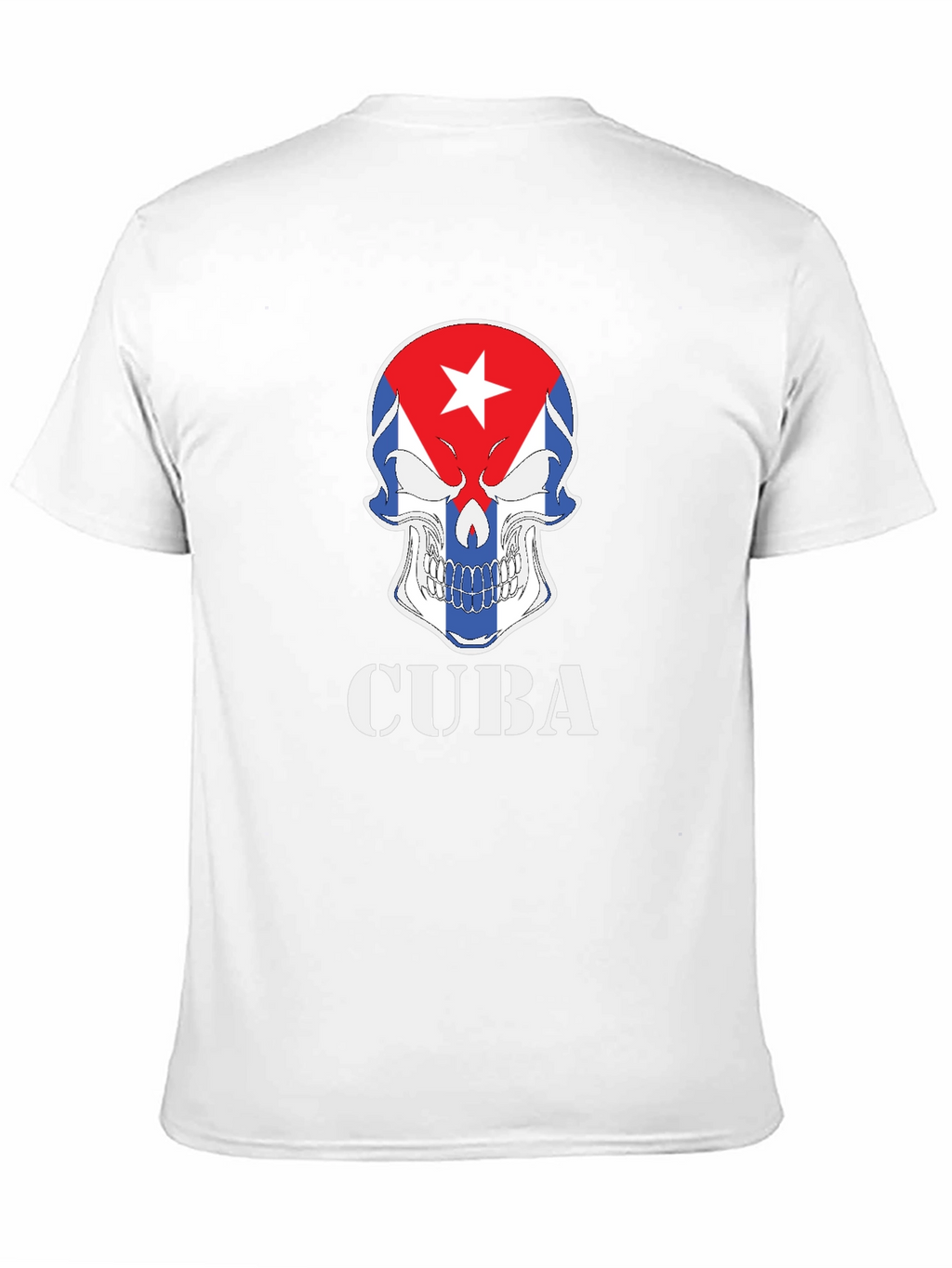 Cuba Skull Graphic T-Shirt - Patriotic Pride