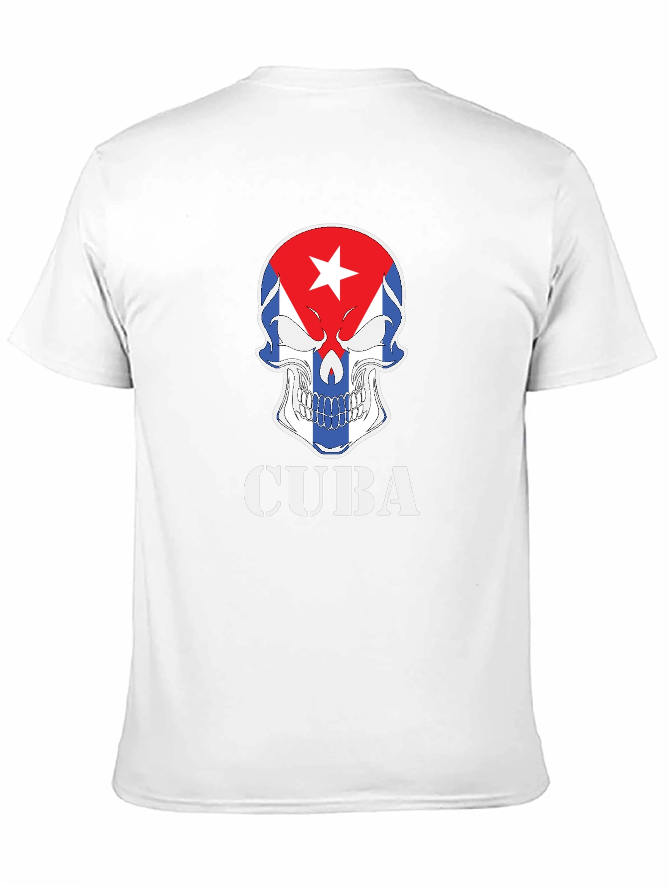 Cuba Skull Graphic T-Shirt - Patriotic Pride