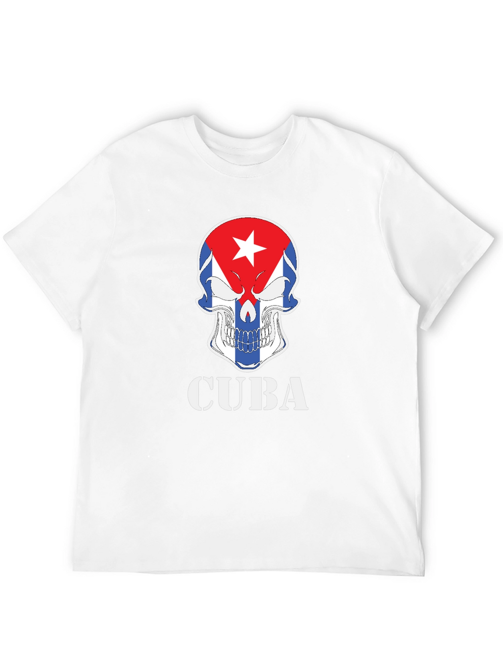 Cuba Skull Graphic T-Shirt - Patriotic Pride