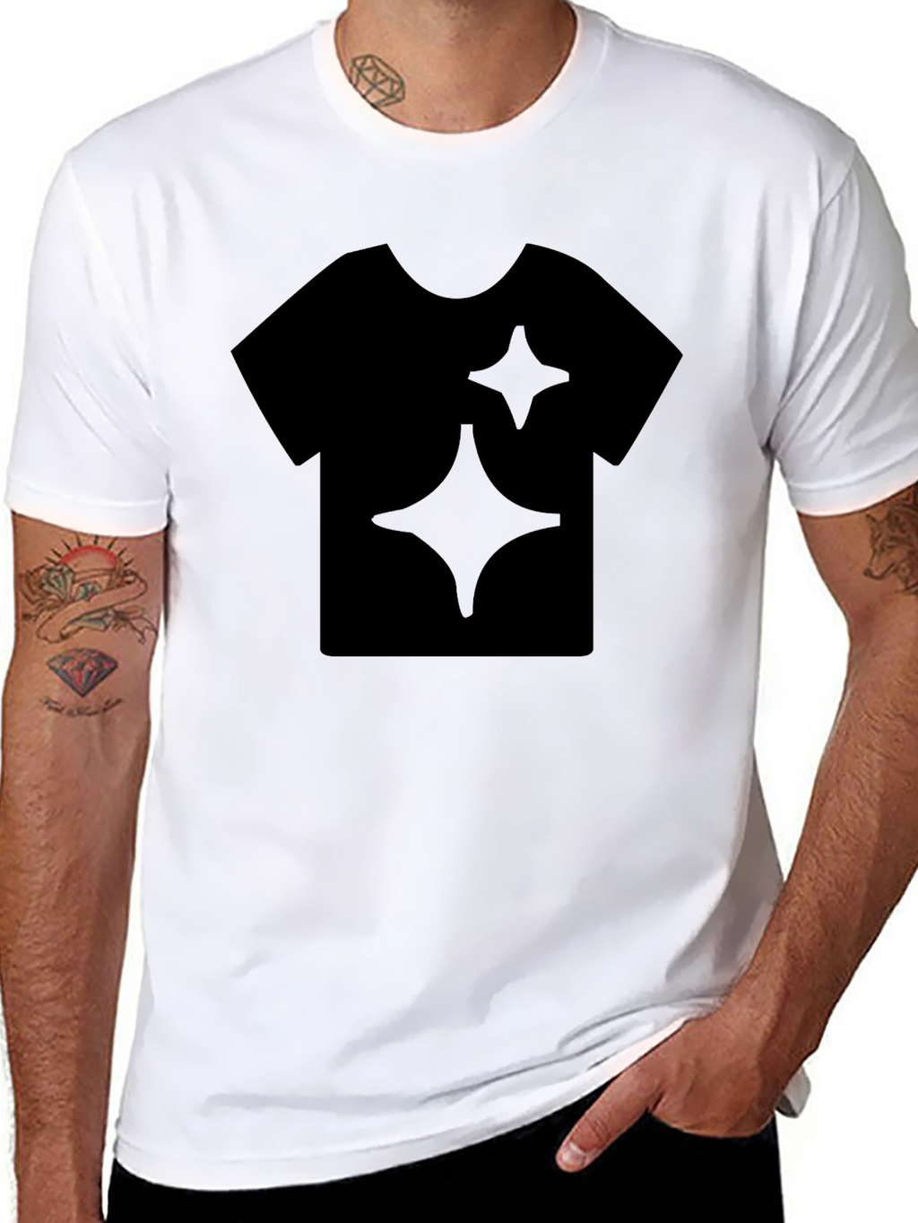 Cool Black Graphic Tee - Sparkle Design