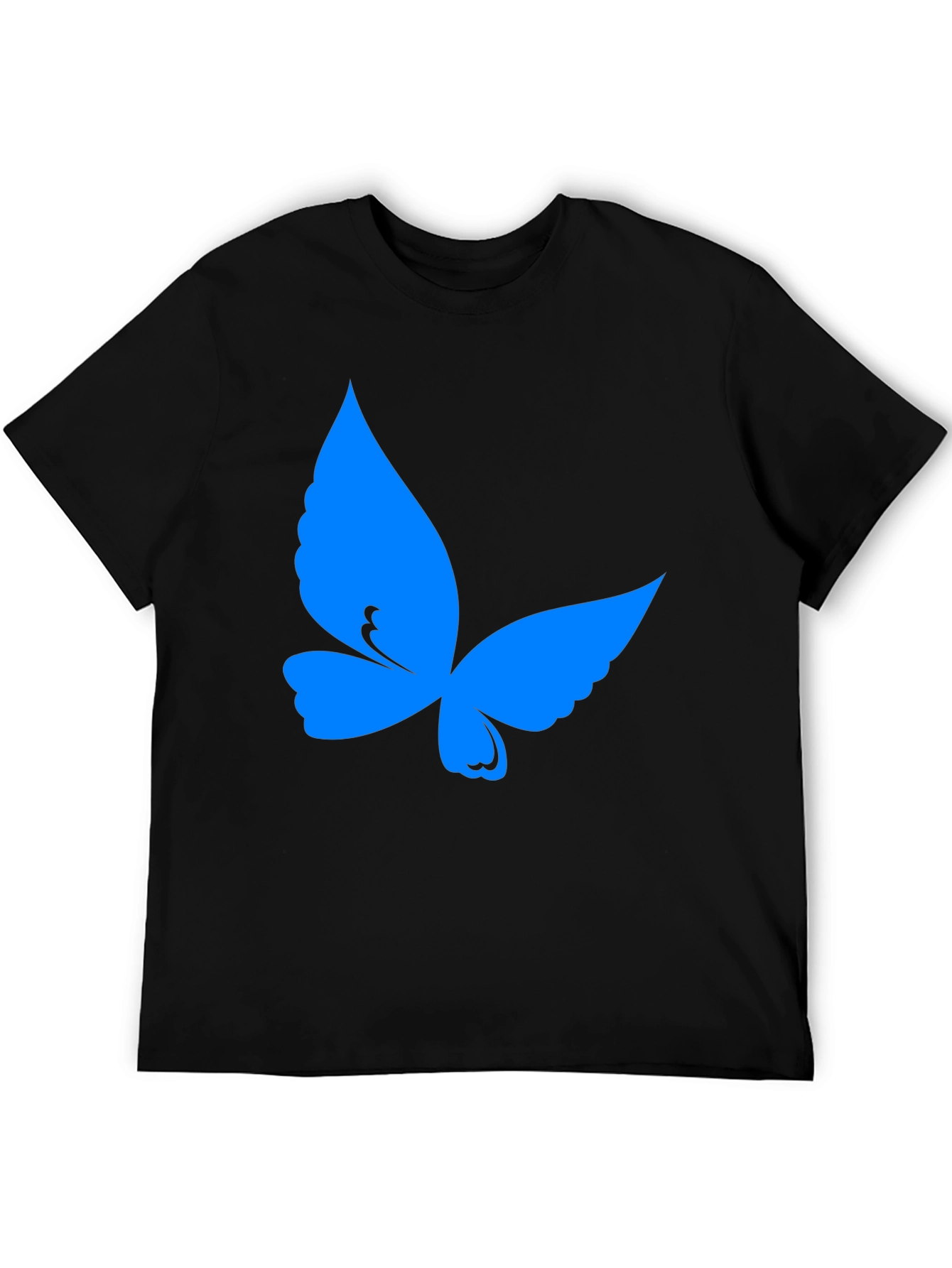 Butterfly Graphic Tee - Soft Black Cotton