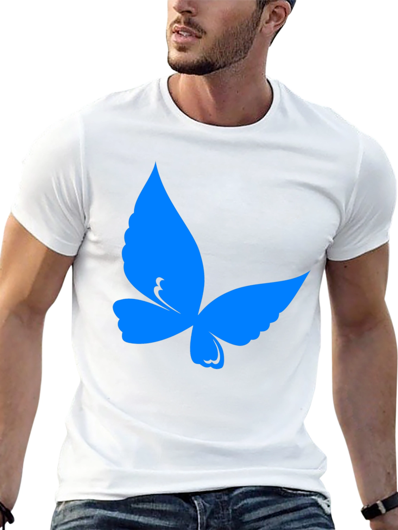 Butterfly Graphic Tee - Soft Black Cotton