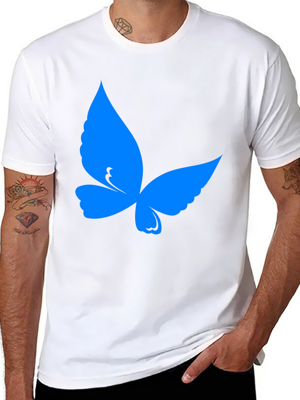 Butterfly Graphic Tee - Soft Black Cotton