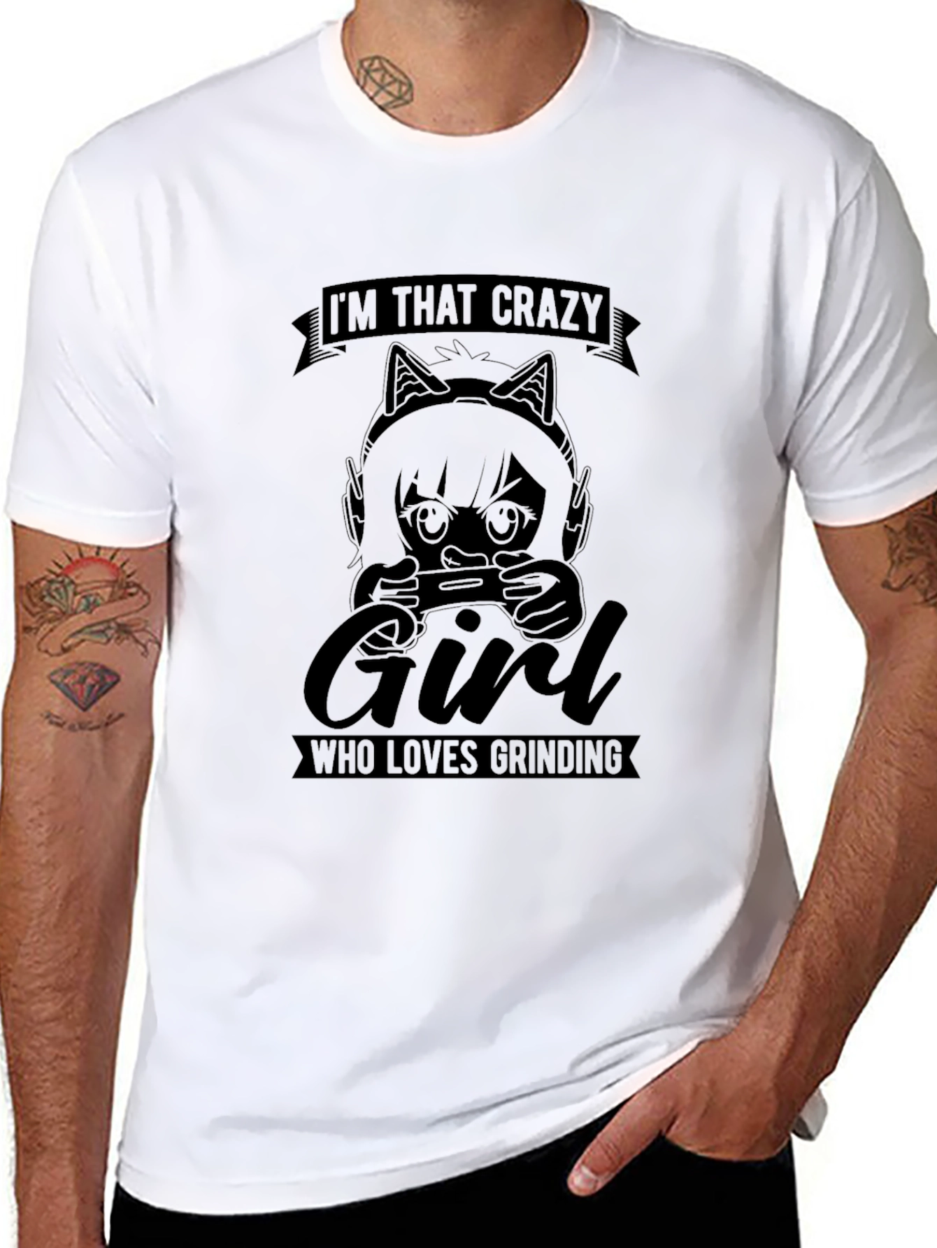 Crazy Gamer Girl T-Shirt