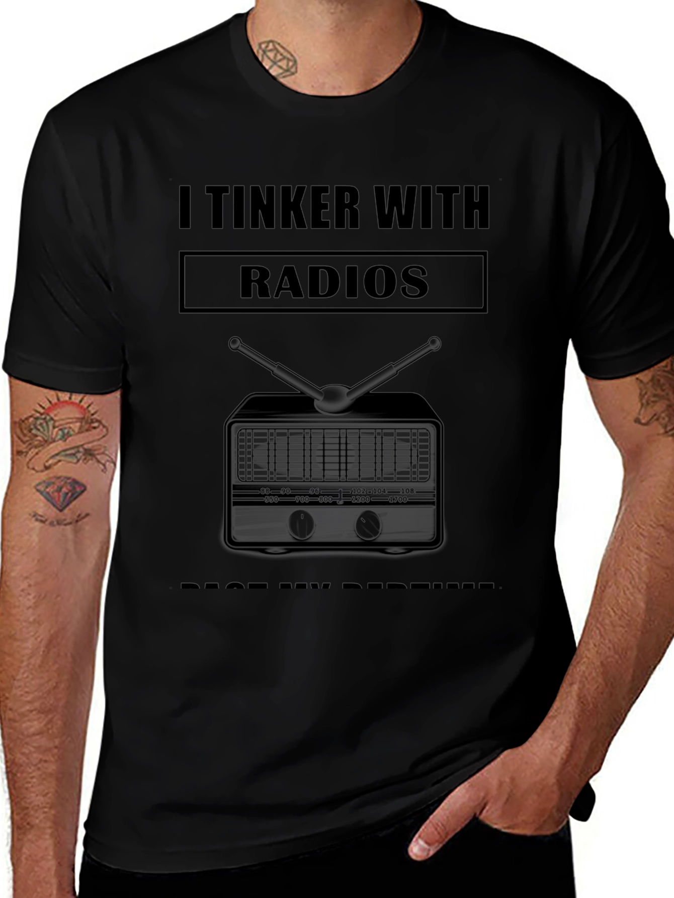 I Tinker With Radios T-Shirt - Funny Ham Radio Operator Gift