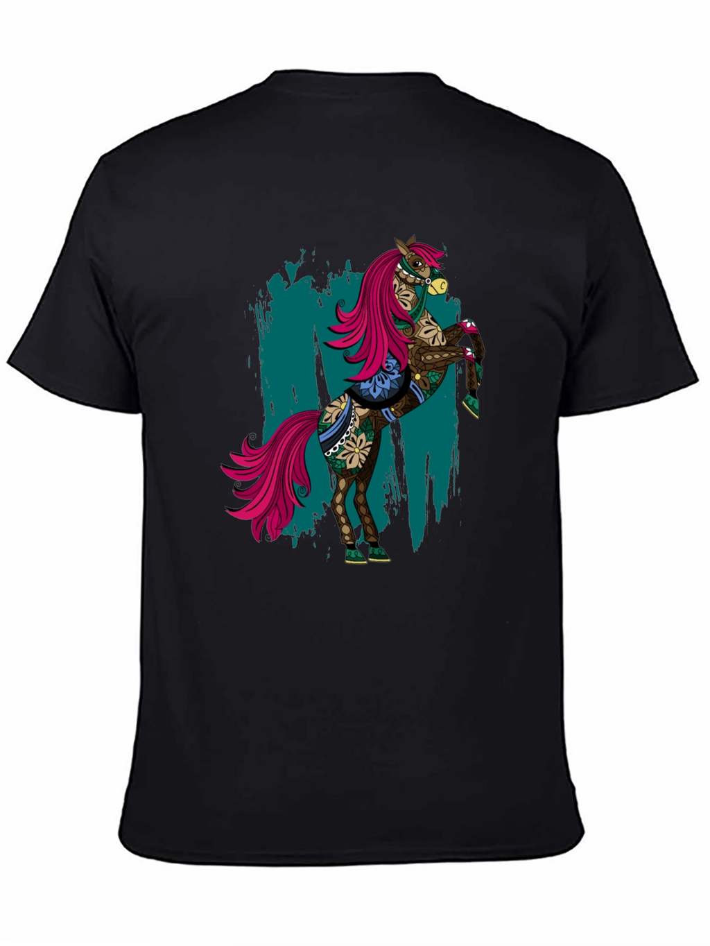 Cool Horse Tee - Mens Black Graphic T-Shirt