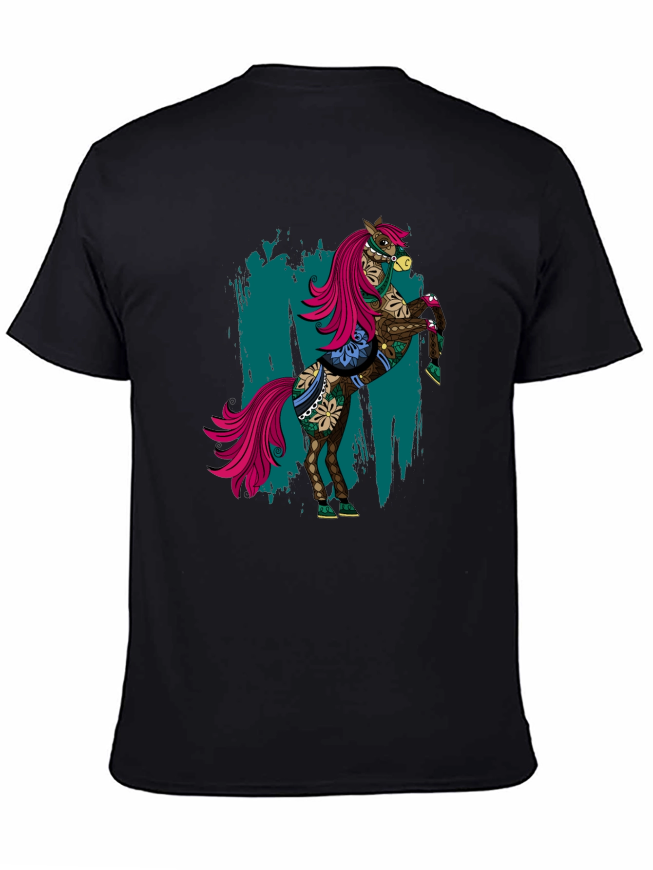 Cool Horse Tee - Mens Black Graphic T-Shirt