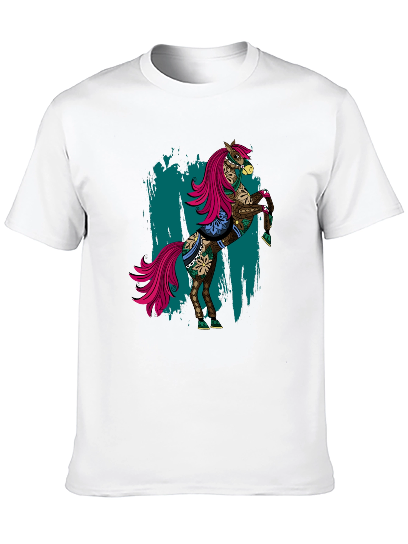 Cool Horse Tee - Mens Black Graphic T-Shirt