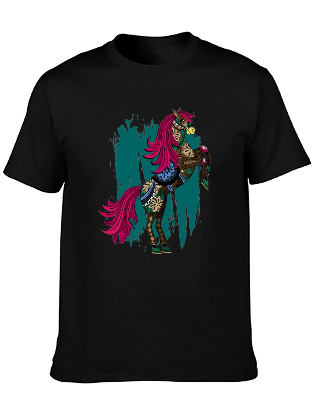Cool Horse Tee - Mens Black Graphic T-Shirt