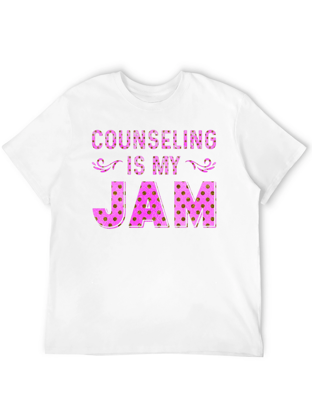 Counseling Is My Jam T-Shirt - Pink Gold Design