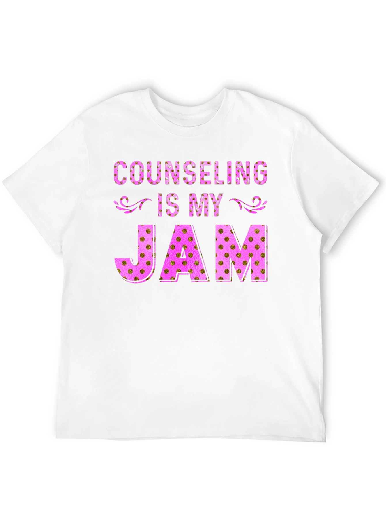 Counseling Is My Jam T-Shirt - Pink Gold Design